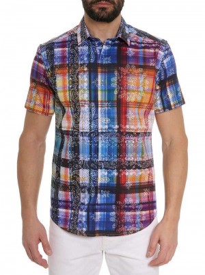 Robert Graham Troyes Short Sleeve Button Down Shirt Multi | 756304-EAO