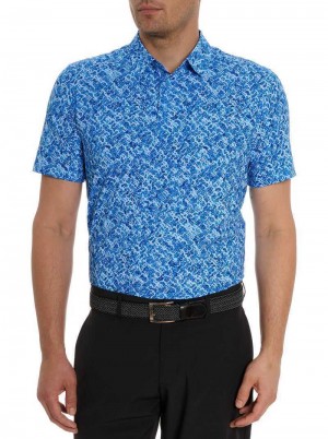 Robert Graham Tyne Polo Blau | 324157-TAQ