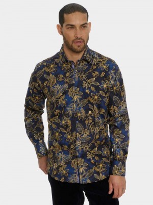Robert Graham Valmont Long Sleeve Button Down Shirt Blau | 074369-WZH