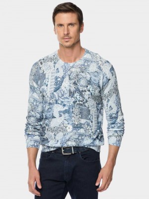 Robert Graham Valtos Long Sleeve Knit Blau | 180624-ENB
