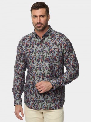 Robert Graham Ziton Long Sleeve Button Down Shirt Multi | 950834-GRY